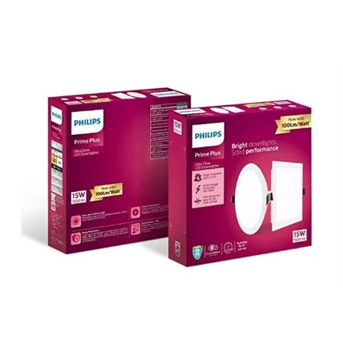 PHILIPS 12WATT SQUARE AP PLUS ULTRAGLOW LED DL RECESSED LED PANEL CEILING LIGHT (PACK OF 2) in Mauritius