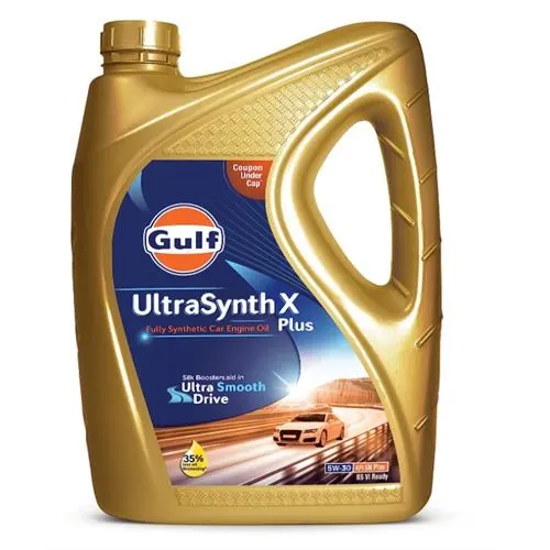 GULF ULTRASYNTH X PLUS 5L FULLY SYNTHETIC API SN+ BS6 READY CAR ENGINE OIL FOR ULTRA SMOOTH DRIVE, 5W-30 in Palau
