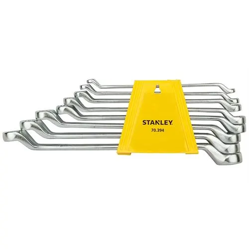 STANLEY 8-PIECE MATTE FINISH SHALLOW OFFSET RING SPANNER SET